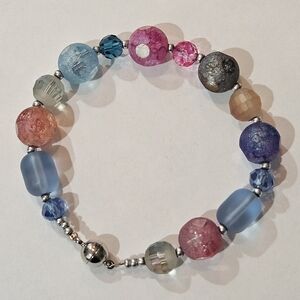 NEW Anthropologie Colorful Beads Bracelet Magnetic Closure Bohemian Summer Retro